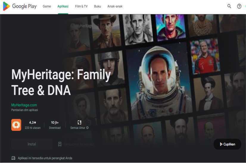 Download Aplikasi Myheritage
